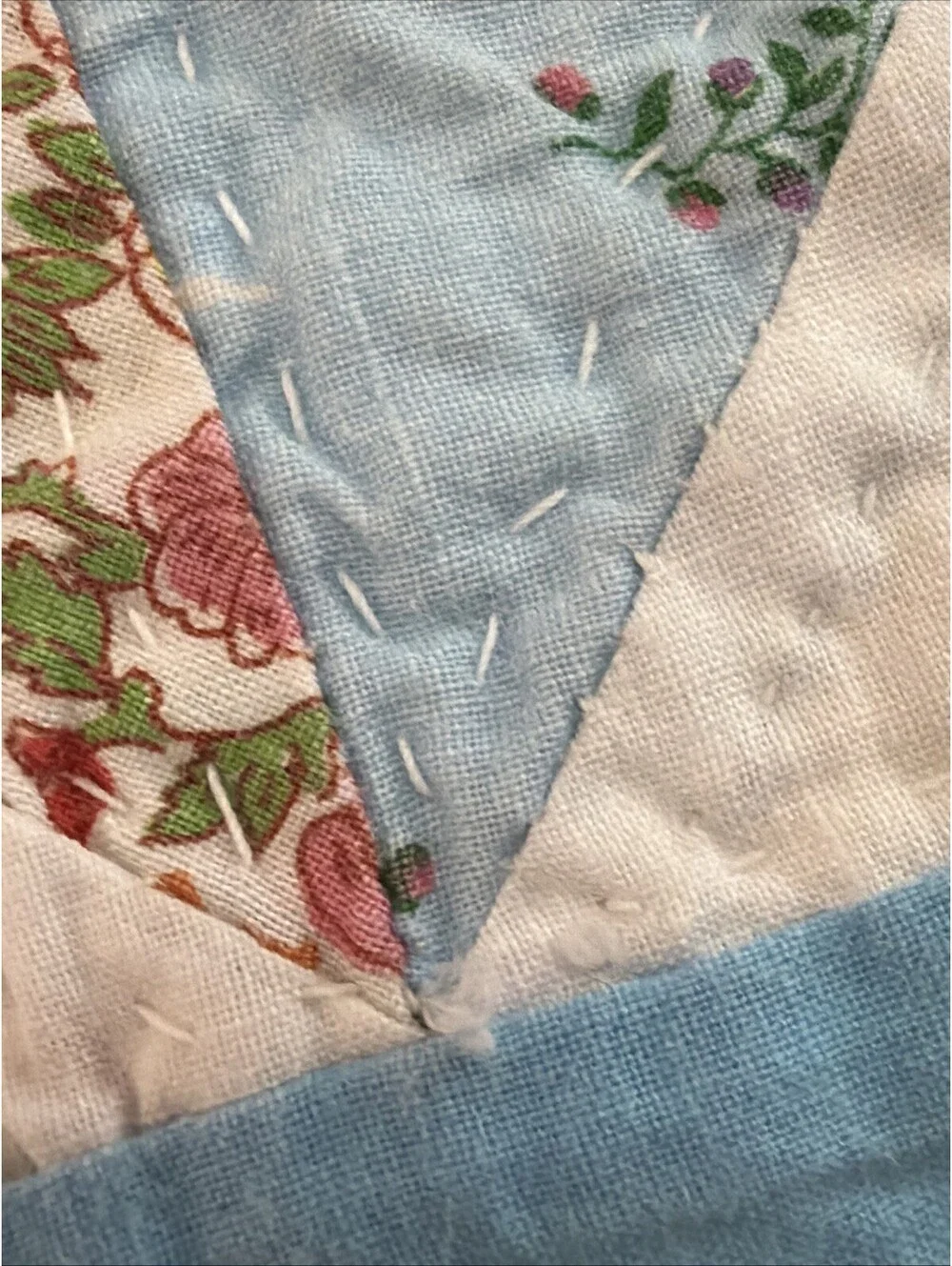 Antique Quilt Hand Pieced Hand Quilted Intricate carpenter Star beautiful Ex Con